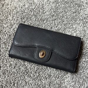 Black Leather Clutch